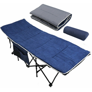 Modern Outdoor Living Camping Bed Fold Away with Soft Roll Out Mattress, Pillow and Carry Case