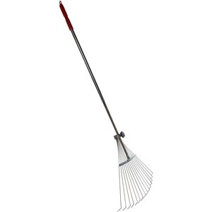 Adjustable Expandable Garden Leaf Rake for Lawn, Leaves & Moss
