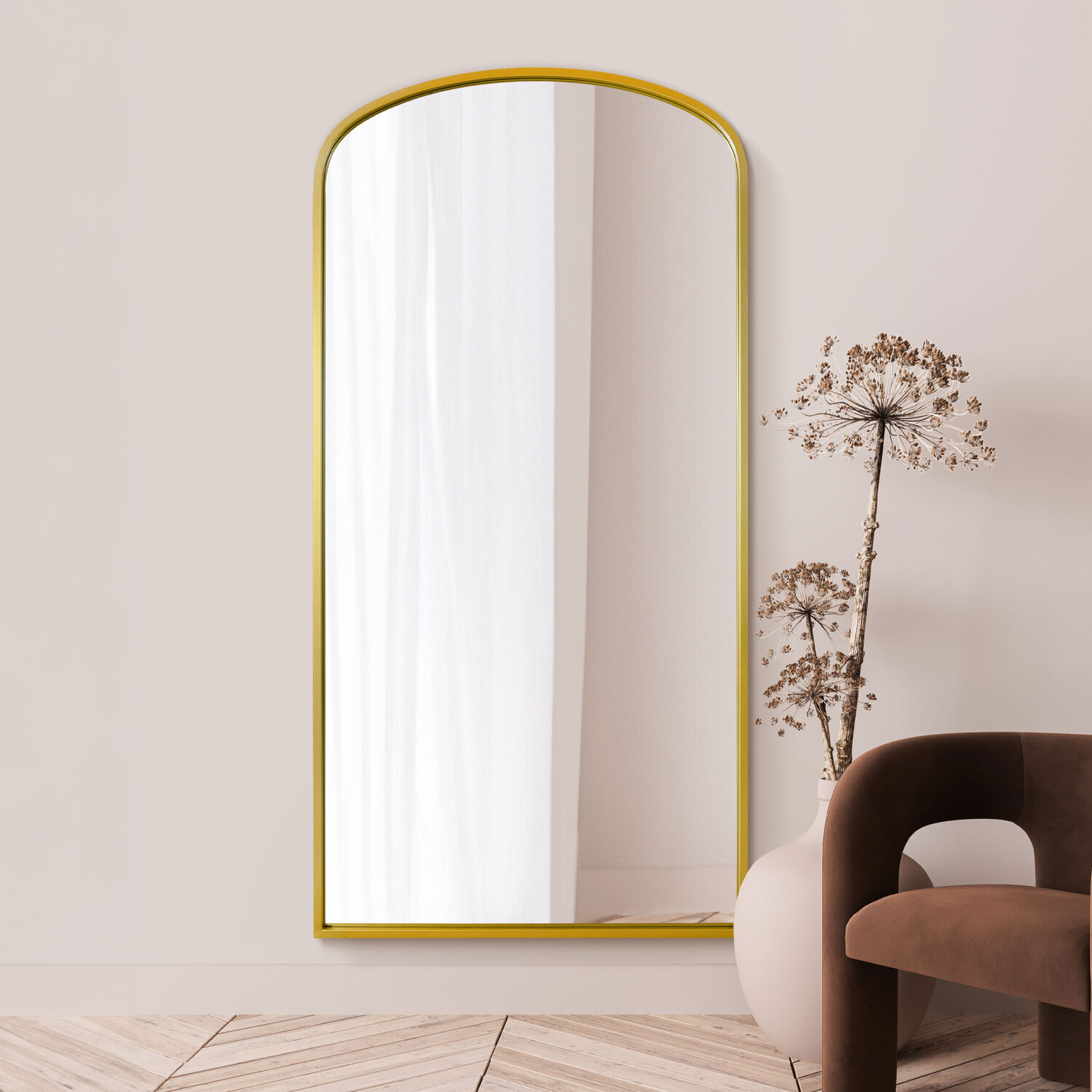 Image of The Angustus Gold Arch Mirror -&hellip;