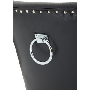 Rodeo Black Leather Effect Dining Chair