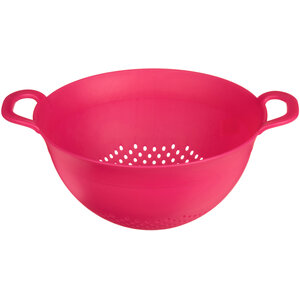 Elon Hot Pink Large Plastic Colander With Handle