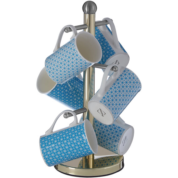 Hirano 6 Cup Gold Finish Mug Tree