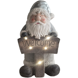 Pre-Lit Welcome Santa Decoration