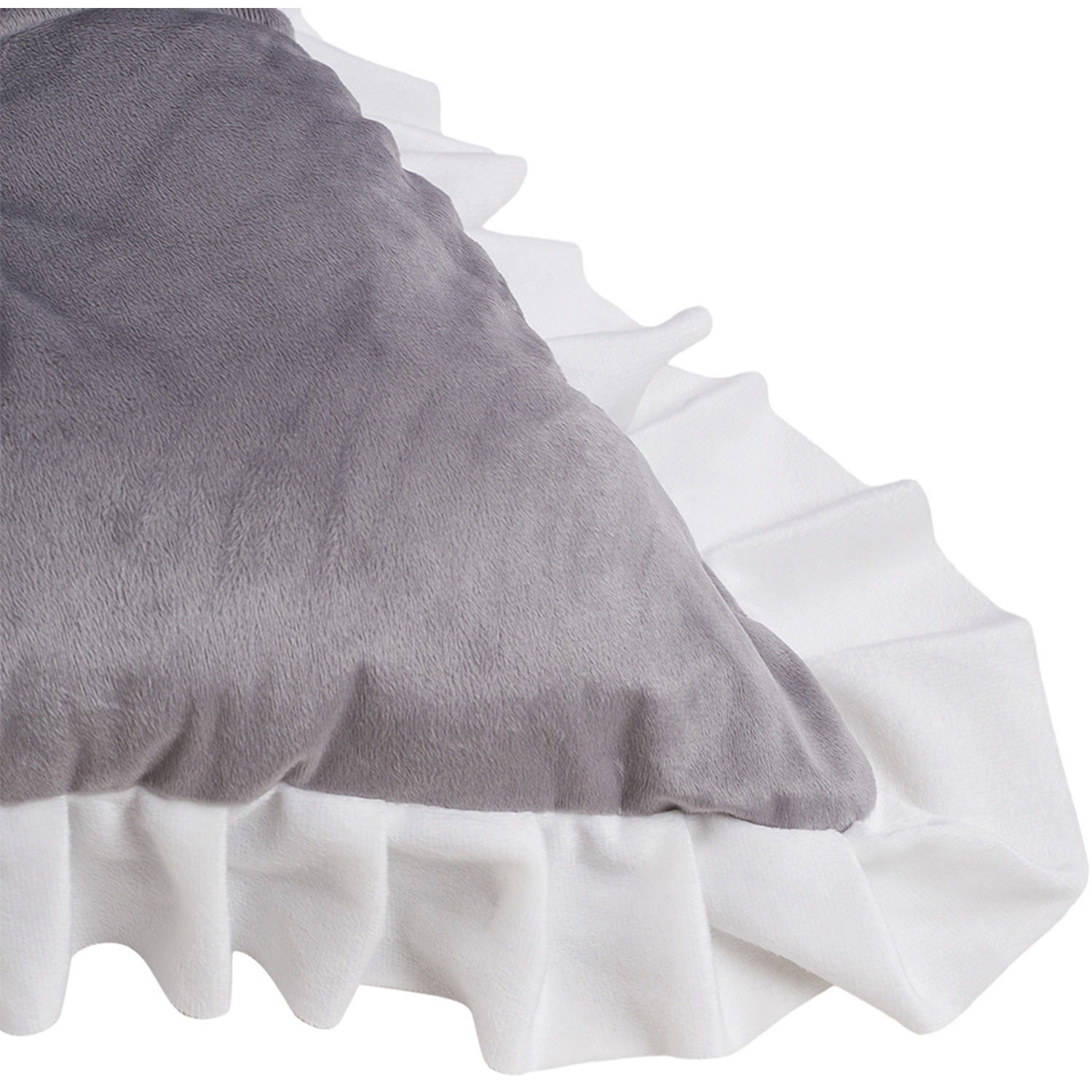 Crown-shaped Tufted Headboard Pillow - Grey 150cm