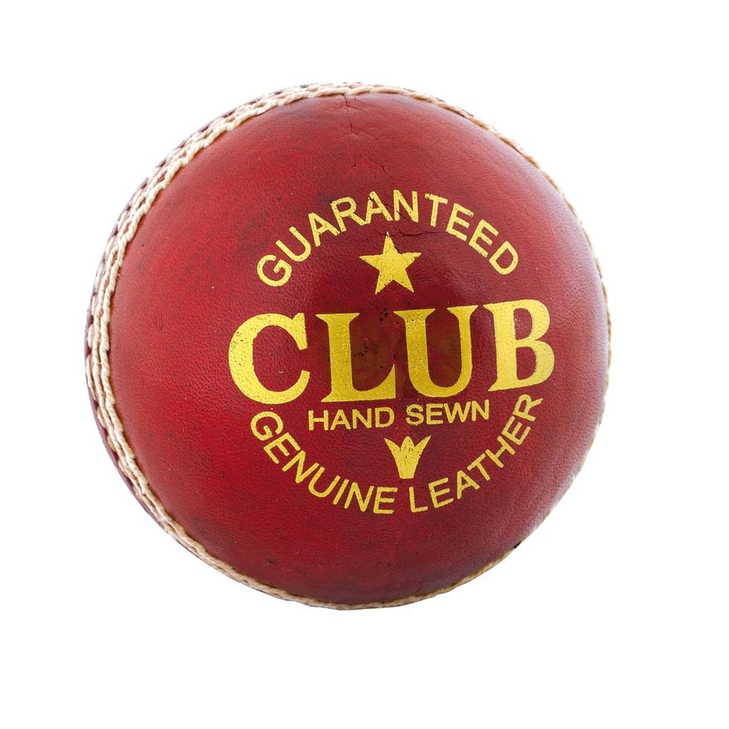 Readers Mens Club Leather Cricket Ball - Red