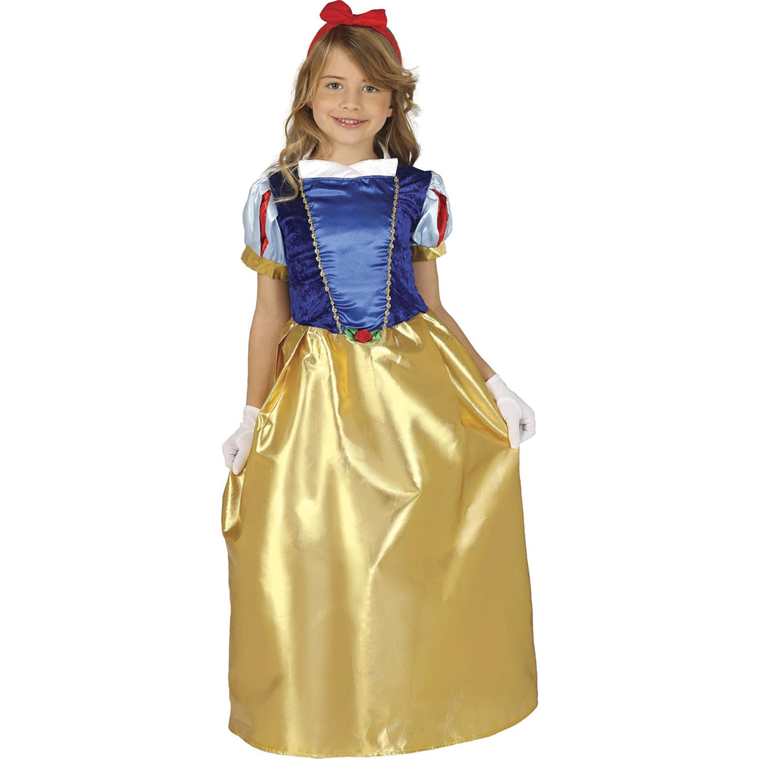 Fiestas Guirca Girls Little Princess Costume - Blue/Gold / 3-4 Years / 3+