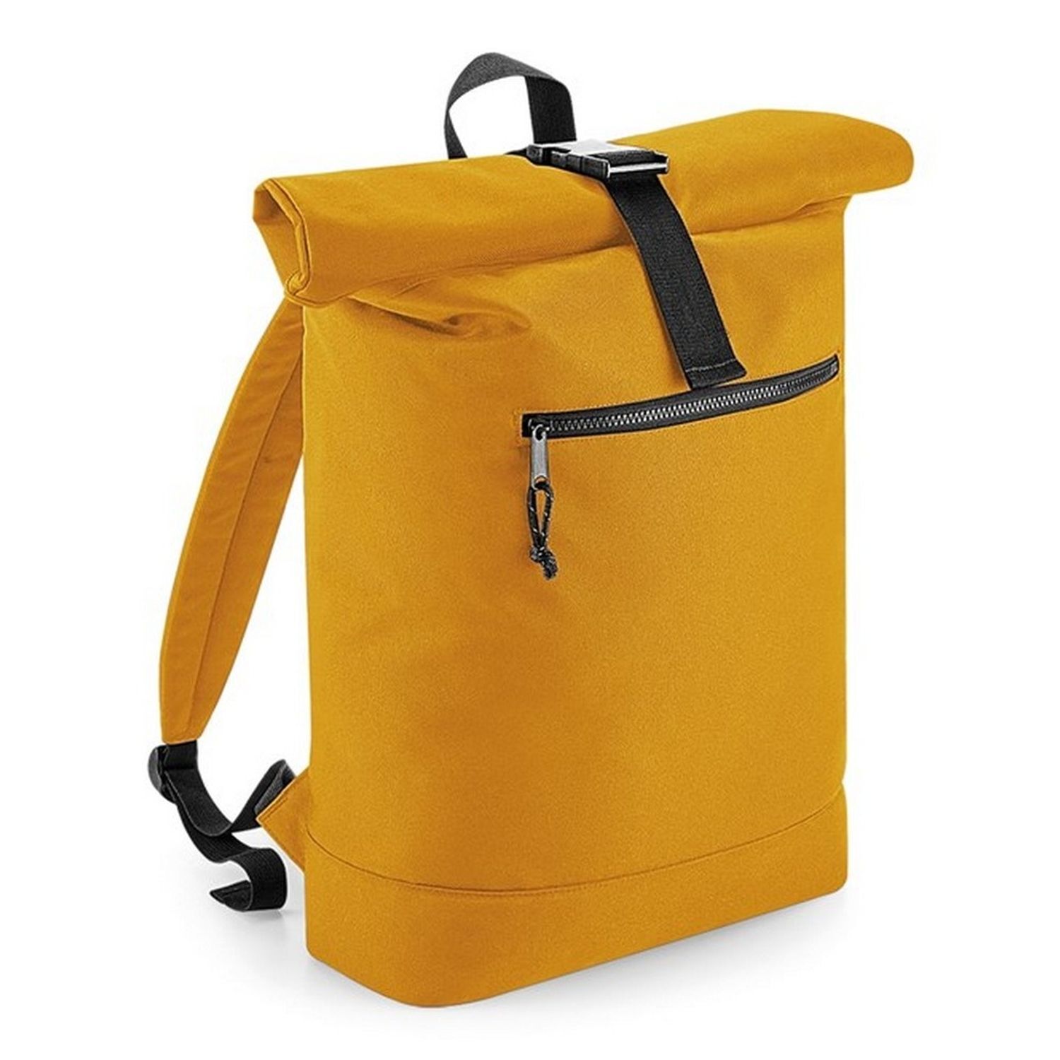 Bagbase Rolled Top Recycled Backpack - Mustard Yellow