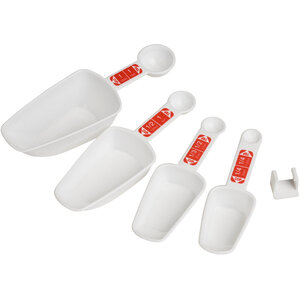 Set 4 Measuring Cups/Spoons Plastic White