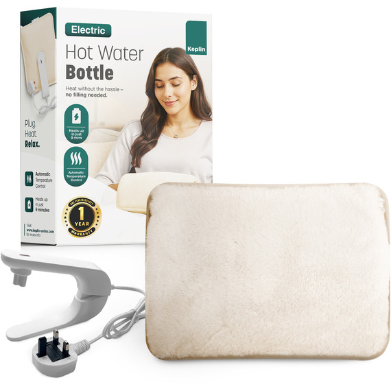 KEPLIN Rechargeable Electric Hot Water Bottle - Auto Shut-Off, 65°C Max