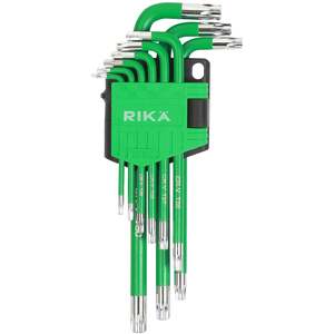 Rikä 9pc CRV Metric Long Ball-End Hex Key Set