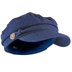Ladies Cotton Peaked Denim Baker Boy Hat