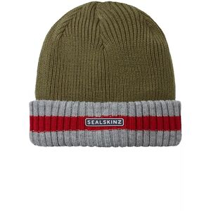 Mens & Ladies Waterproof Cold Weather Striped Roll Cuff Beanie Hat
