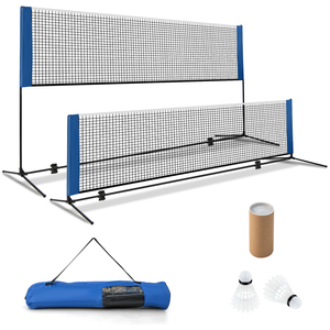 Adjustable Badminton Net Set Poles