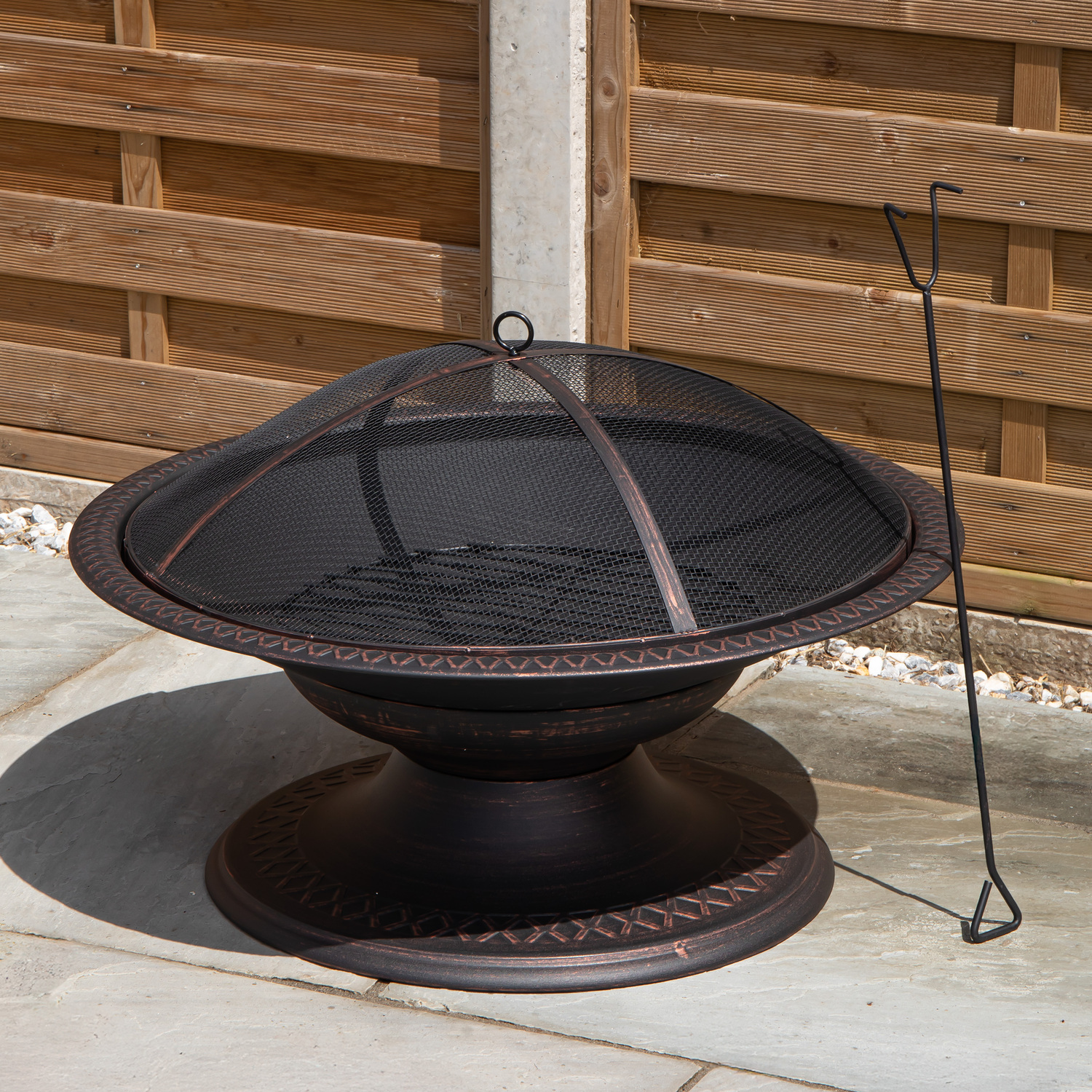 Samuel Alexander 50Cm Bronze Effect Steel Toscana Outdoor Garden Fire Pit - Bronze