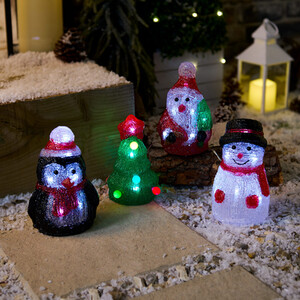 Set of 4 Acrylic Christmas Characters