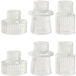 Lifeideas Set of 6 Glass Candle Holders