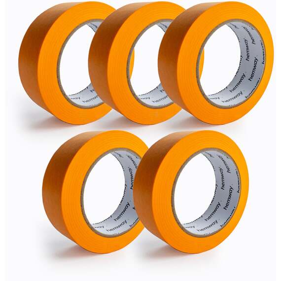 Hemway Premium Painters Masking Tape (Pack of 5), 36mm x 50m