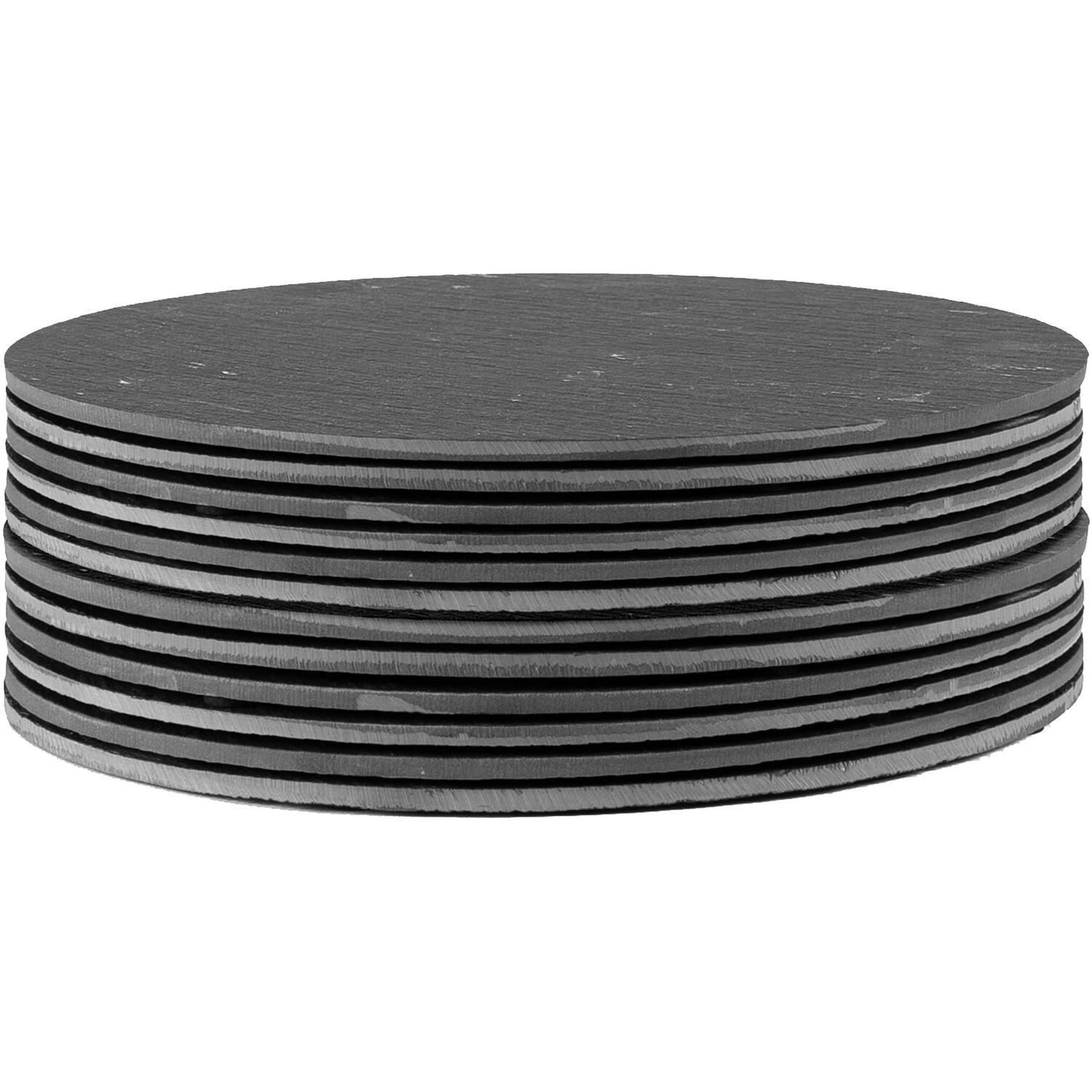 Image of Linea Round Slate Placemats - 30cm&hellip;