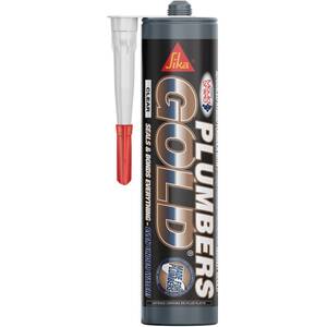 Everbuild Sika Plumbers Gold clear silicone sealant 290ml cartridge
