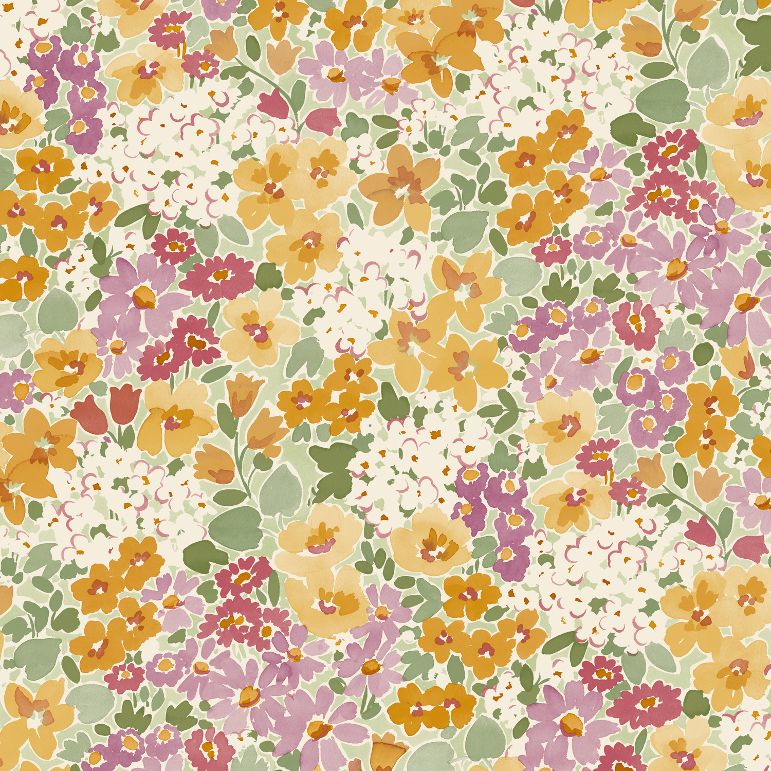 Grandeco Ditsy Flowers Floral Textured Wallpaper - Ochre Pink - Image 3