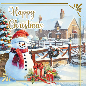 Snowman&WinterSceneChristmasBoxedCards