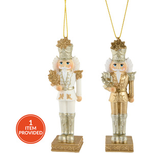 Golden Hanging Nutcracker Decoration