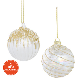 Iridescent Gold Glitter Bauble