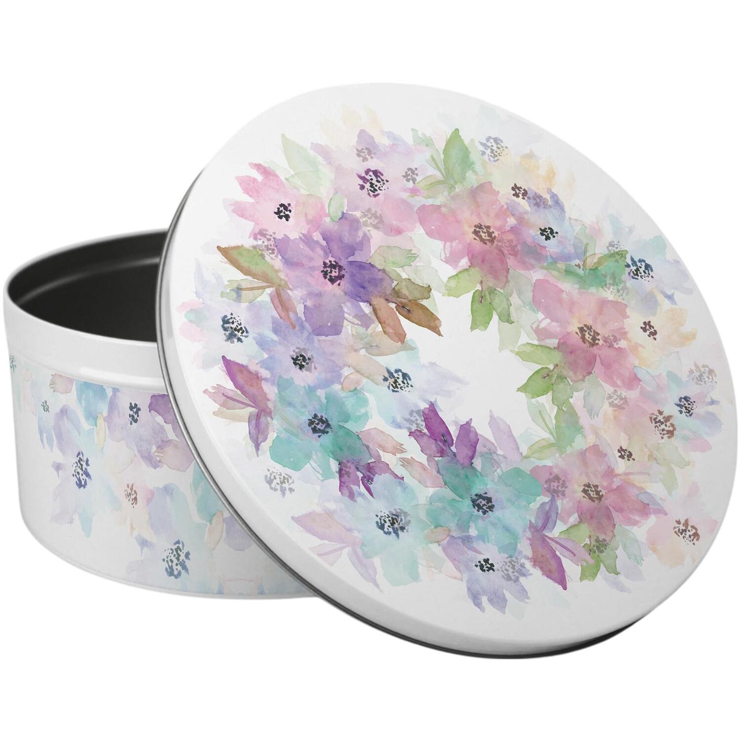Image of Pastel Floral Cake Tin - Multicoloured