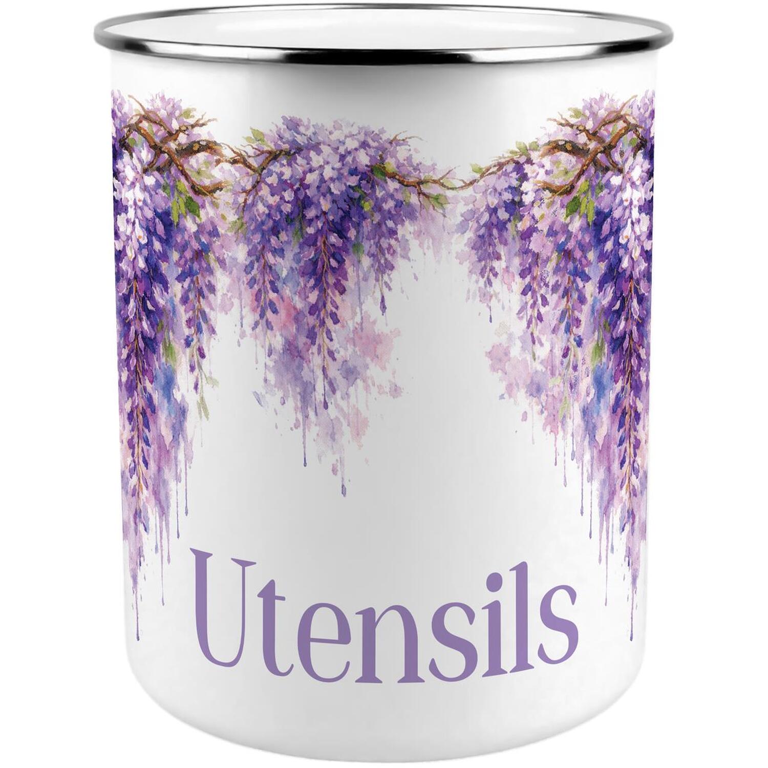Purely Home Purple Wisteria Kitchen Utensil Holder - Purple - Image 3