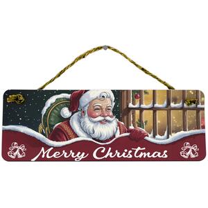 Merry Christmas Santa Wooden Wall/Door Sign - Christmas Décor Gift