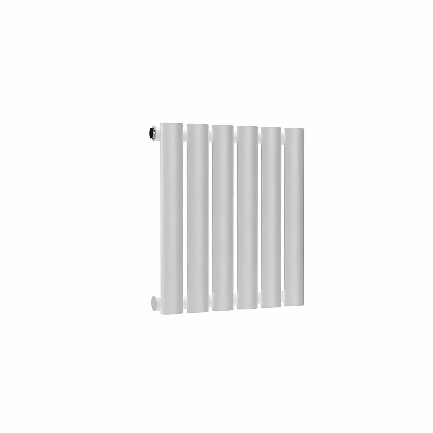 Lux Heat White Oval Horizontal Single Panel Designer Radiator 400mm (H) x 360mm (W) - Image 2
