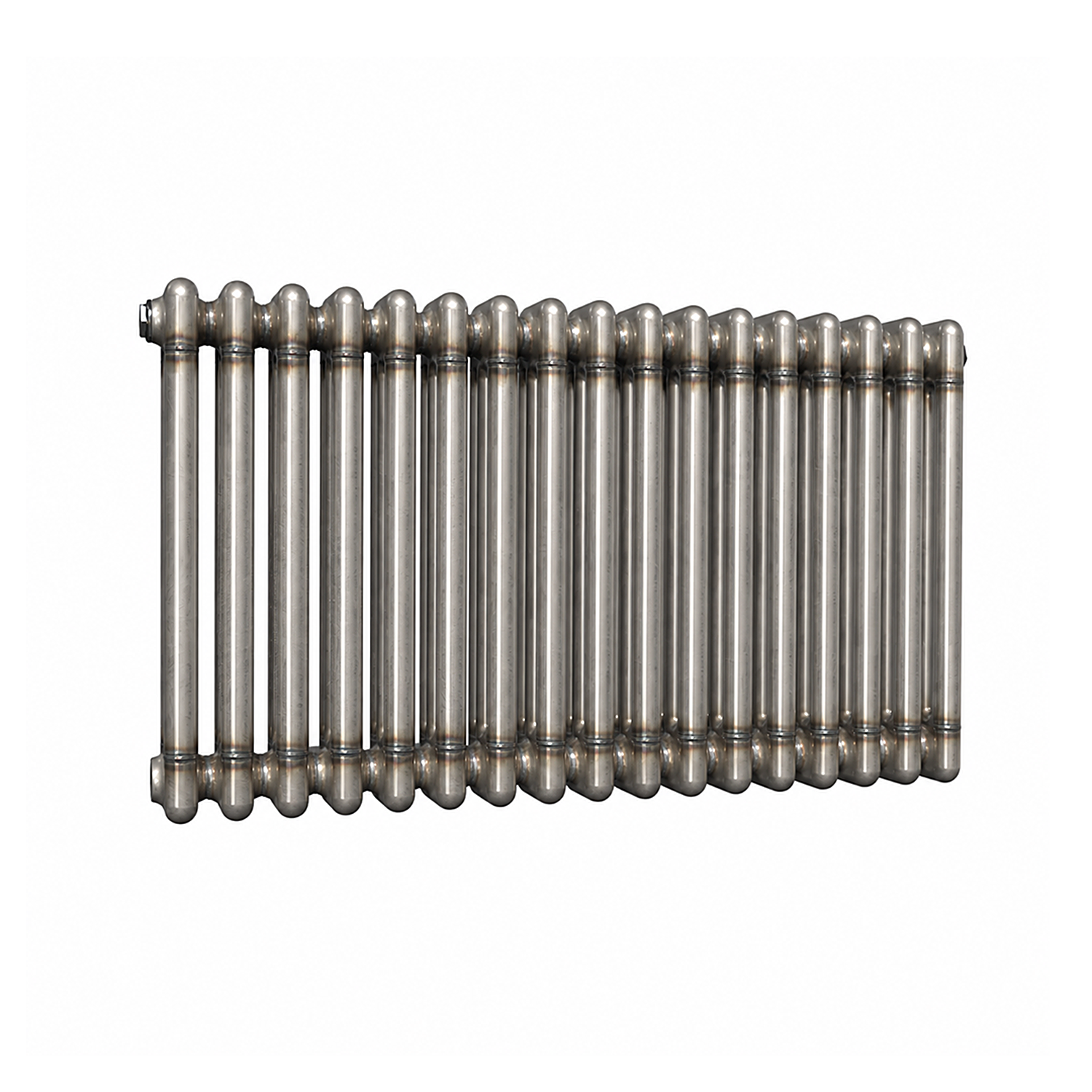 Lux Heat Bare Metal Lacquer Horizontal 3 Column Traditional Radiator 500mm (H) x 785mm (W) - Image 2