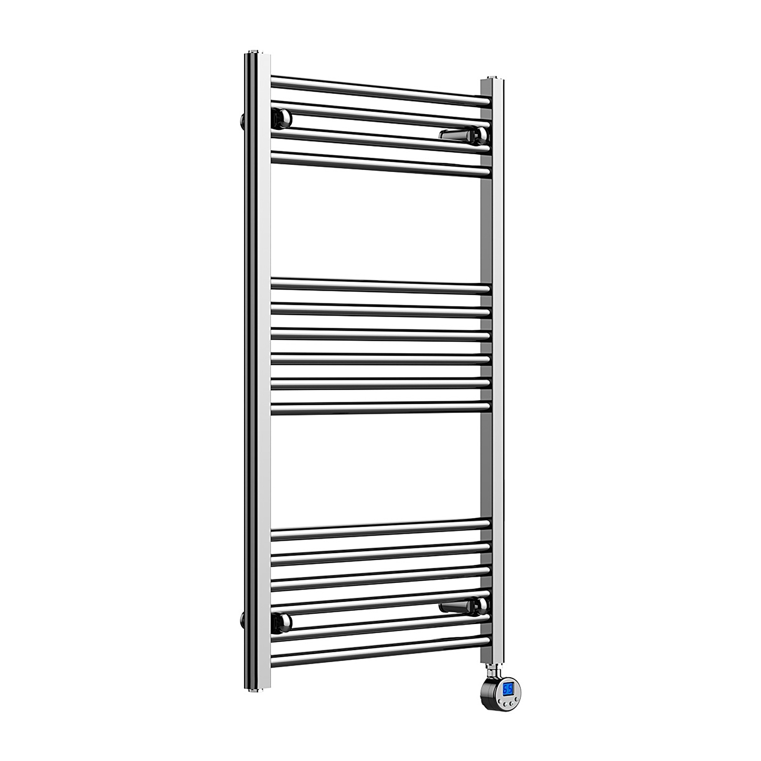 B&Q -  Electric Chrome Ladder Towel Radiator 1000mm (H) X 600mm (W) - Image 2
