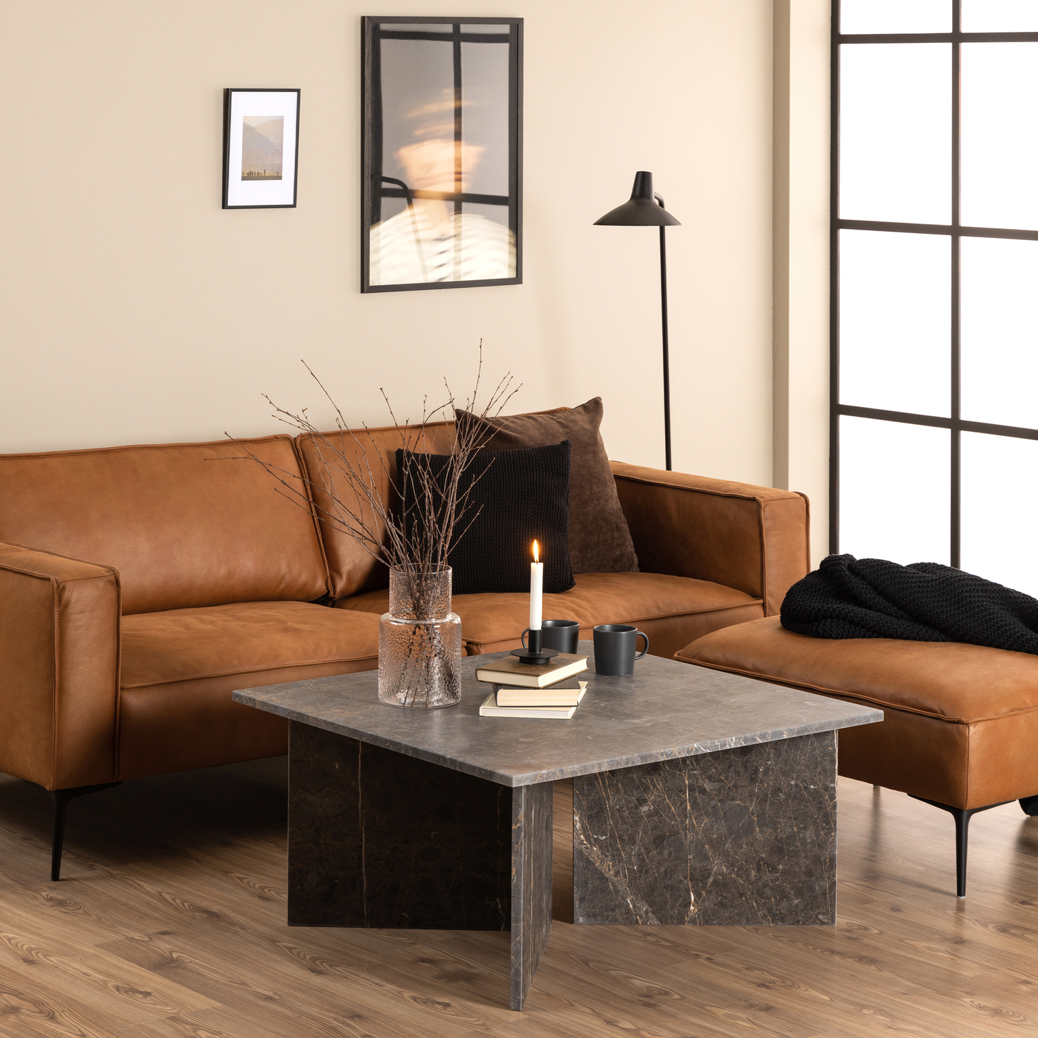 Furniture To Go - Coffee Table - Marble Top - Brown - Image 3