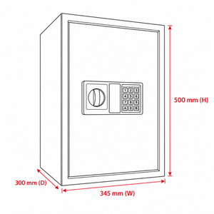 Large 47L Electronic Digital Home & Office Safe - Grey