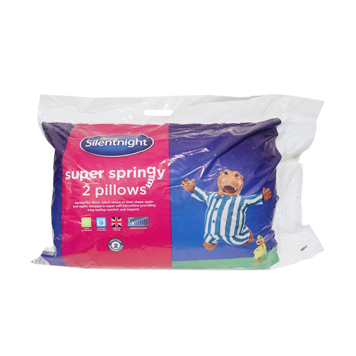 Voltico Silentnight Super Springy Soft Support Pillows 2 Pack - White