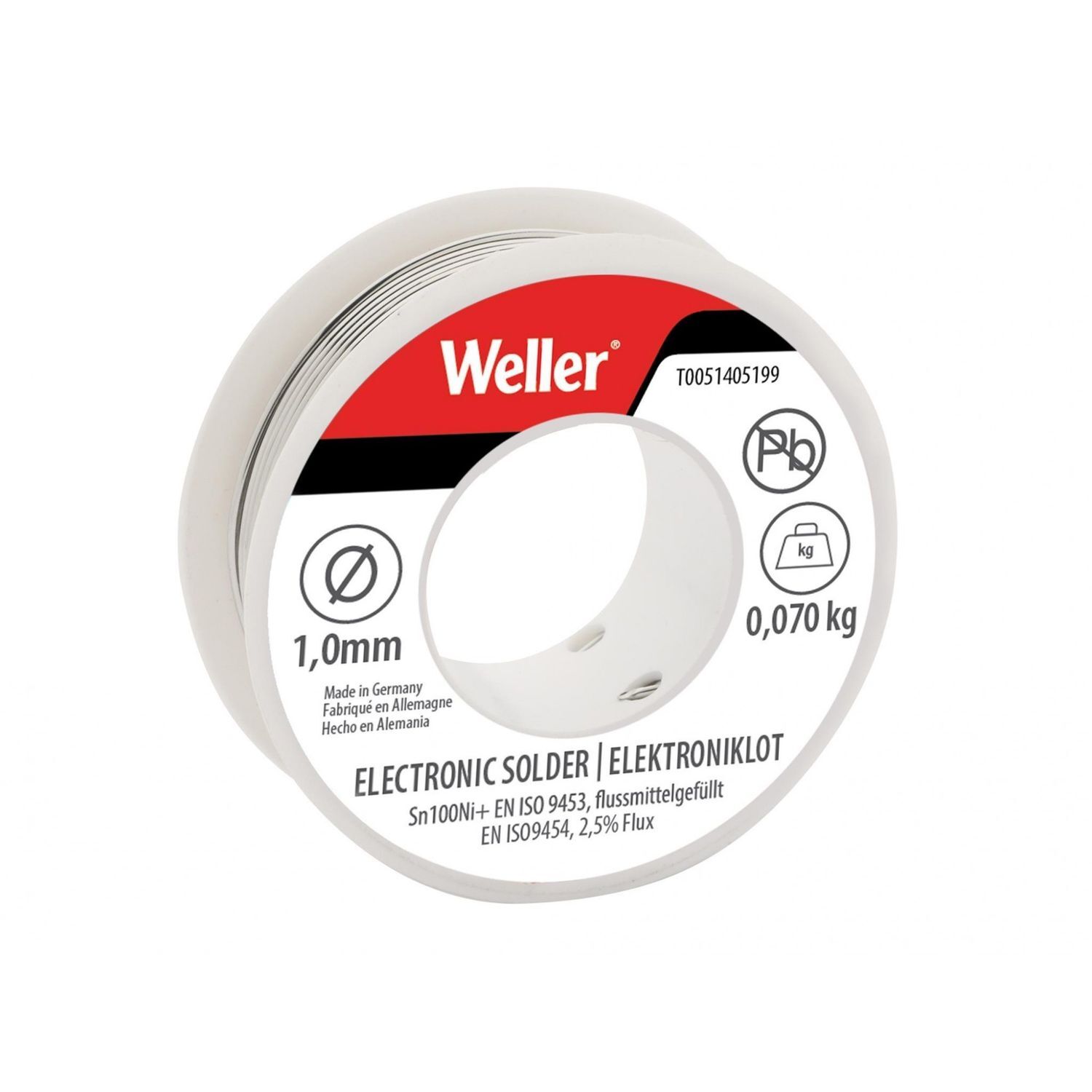 Weller Electronic Lead-Free Solder Sn100ni100+, 1Mm 70G 5063750495583 - Image 3