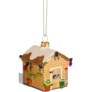 Glass Gardening Shed Christmas Tree Decoration