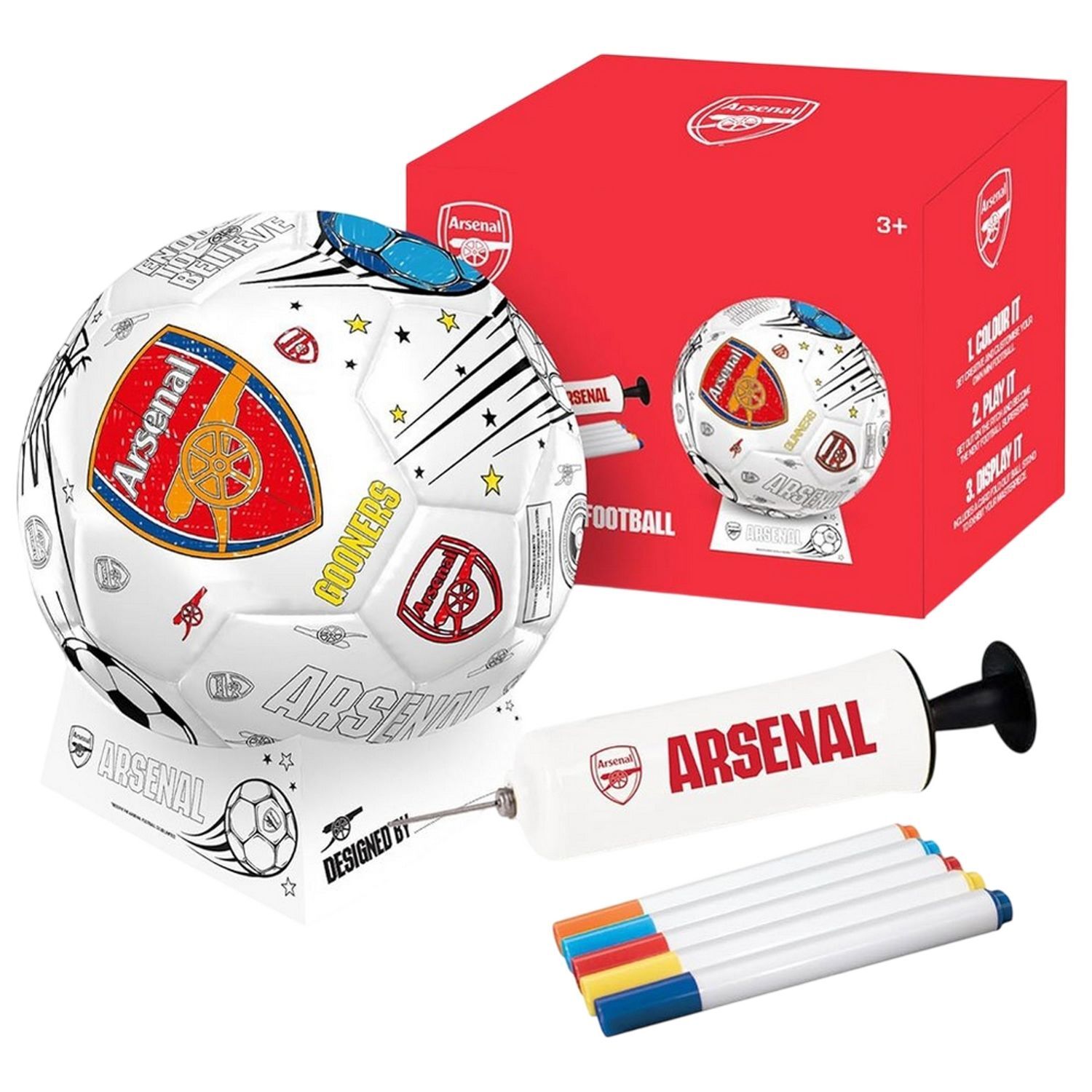 Arsenal Fc Colour In Mini Football Set A - Multicoloured