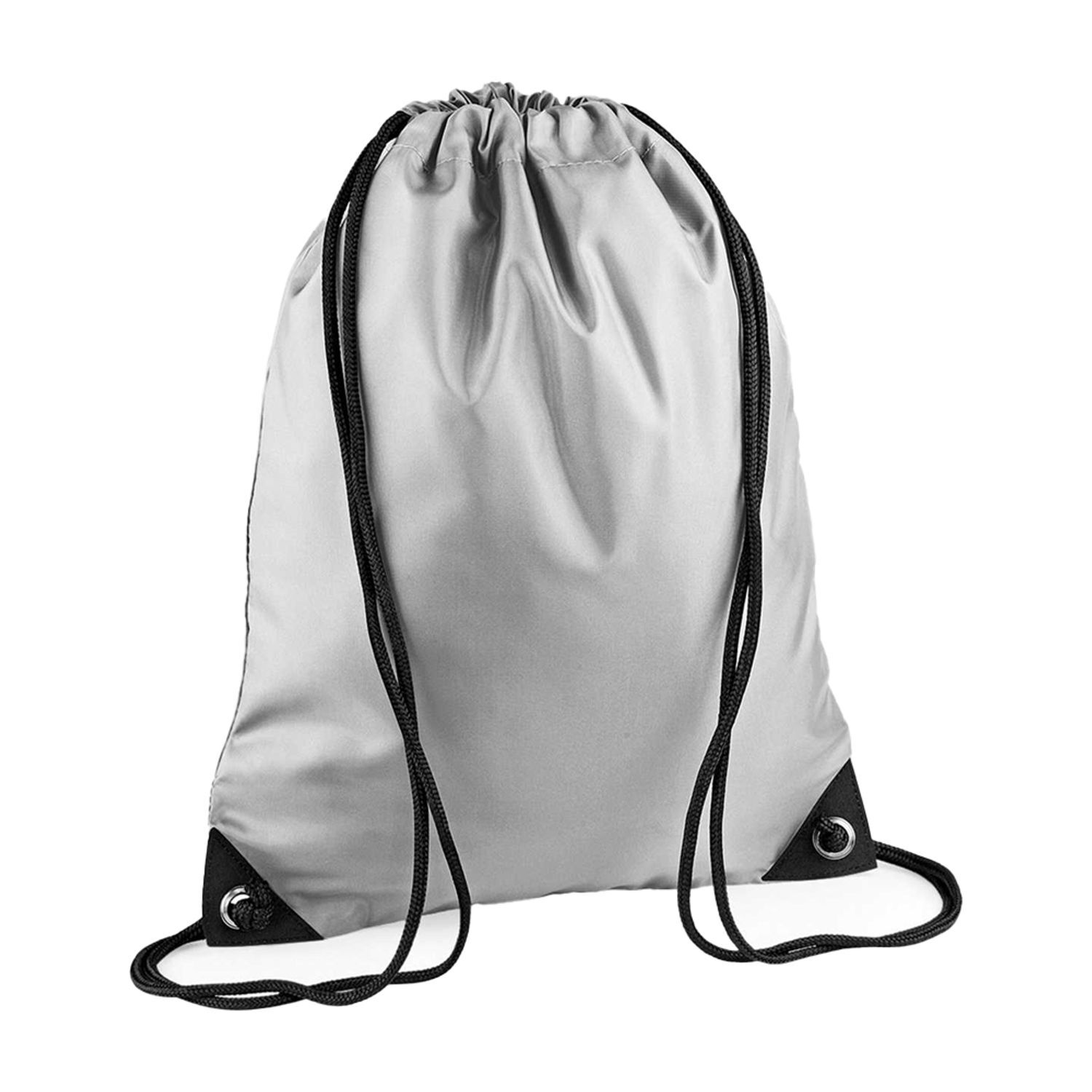 Bagbase Men's Silver Premium Drawstring Bag In - Image 2