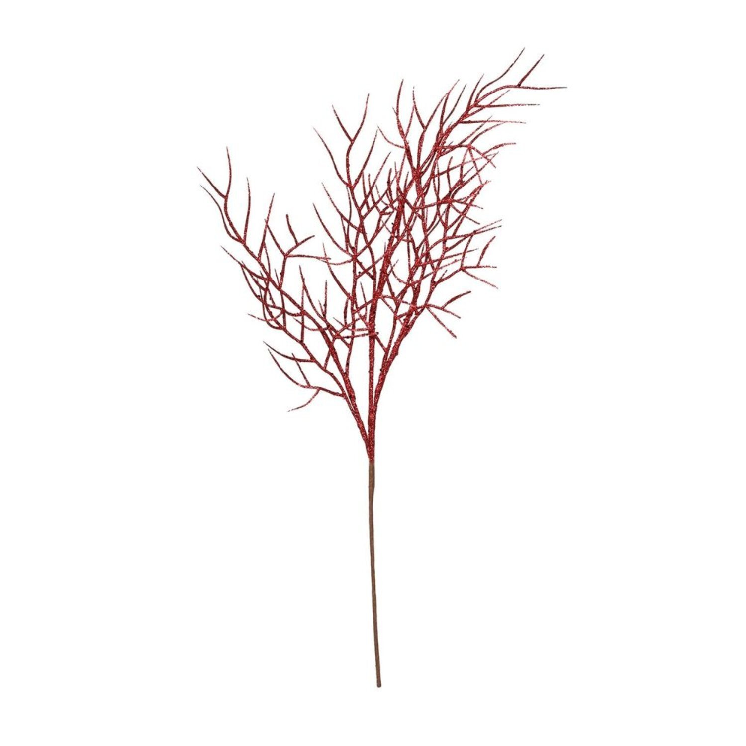 Kdmd Unisex Red Glitter Twig Stem H65cm 2 Pack - Image 2