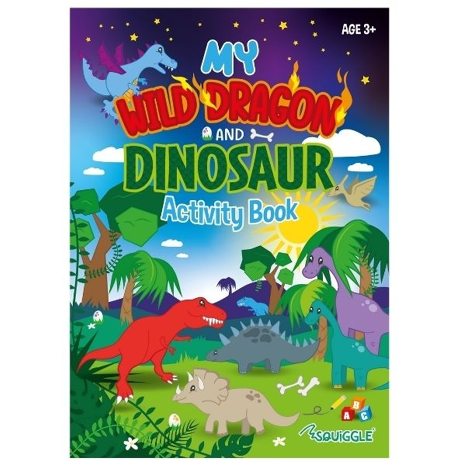Kids Activity Book Wild Dragon & Dinosaur All In One Colouring - Therapy Kids - Image 5