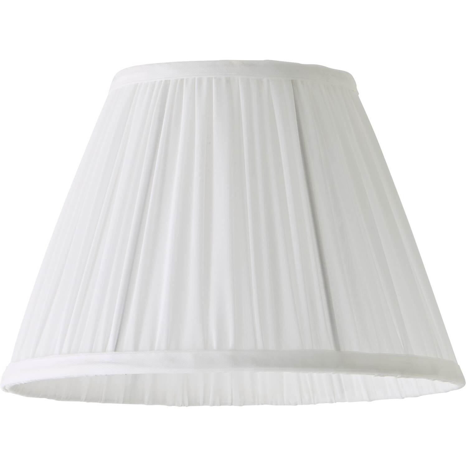Valuelights Elowen Chiffon Tapered 30Cm Easy Fit Ceiling Pendant Lamp Shade - White / No - White / 0.39Kg