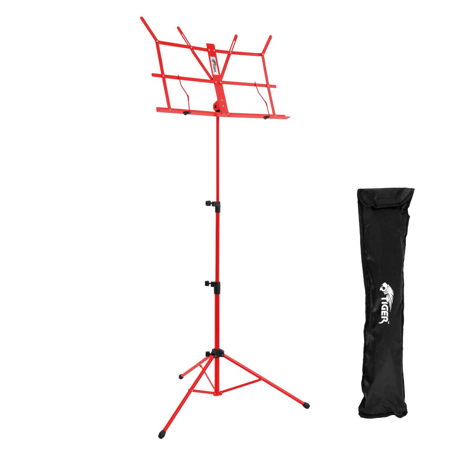 Tiger Music Easy Folding Sheet Music Stand With Bag - Portable Music Stand A - Neutral