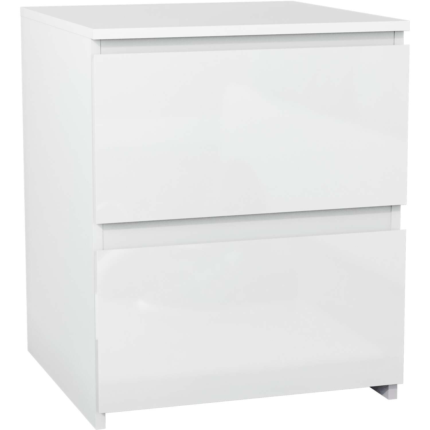 HD Designs High Gloss 2 Drawer Bedside Chest