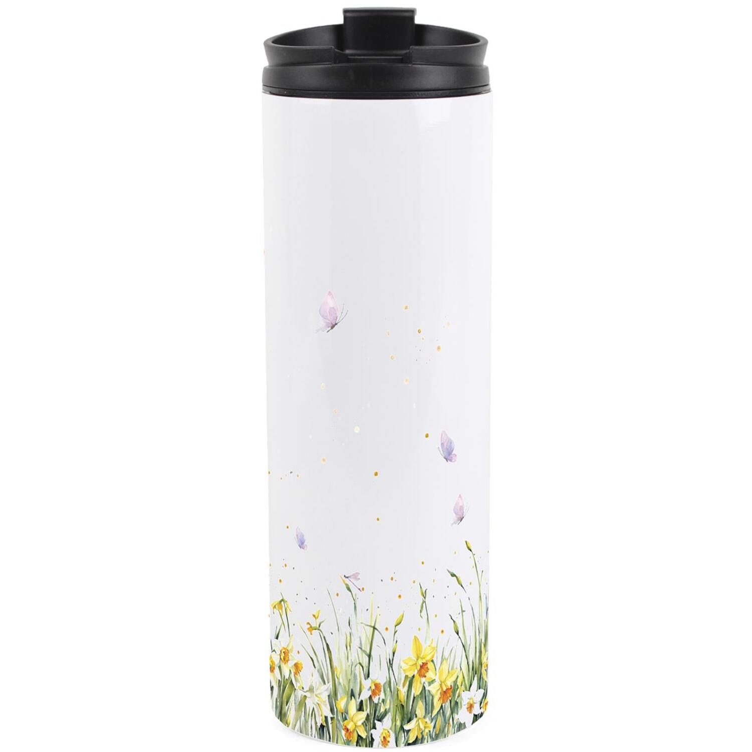 B&Q -  Spring Daffodils Stainless Steel Travel Flask - Image 3