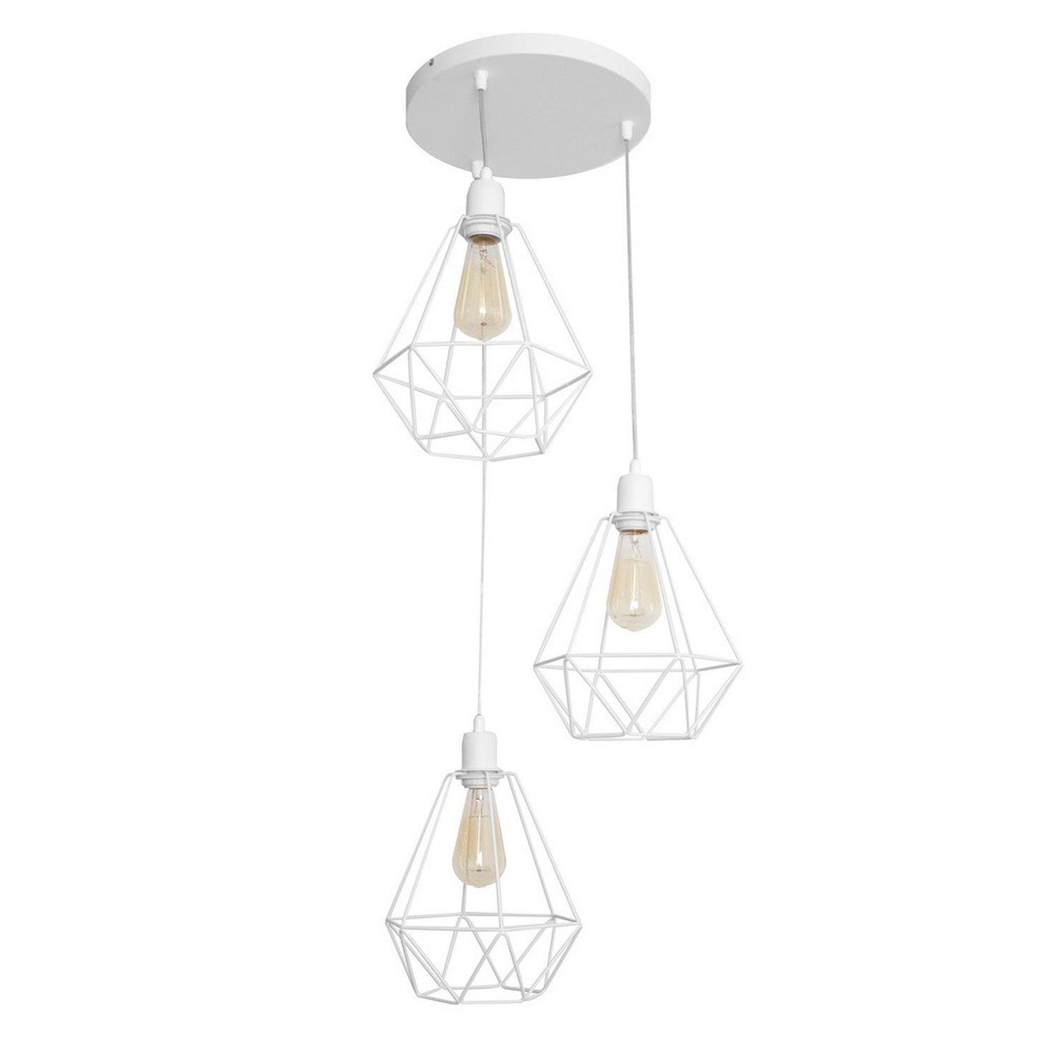 Helam Lighting Karo Pendant Light White