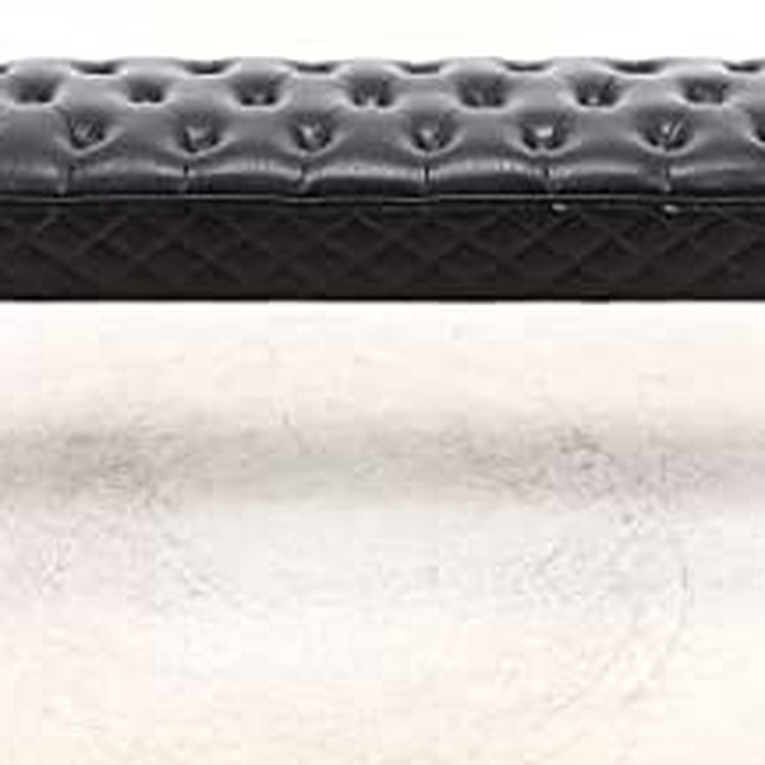 Rebecca Leather Aire Bench - Black