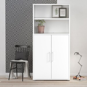Prima 4-Shelf 2-Door Bookcase