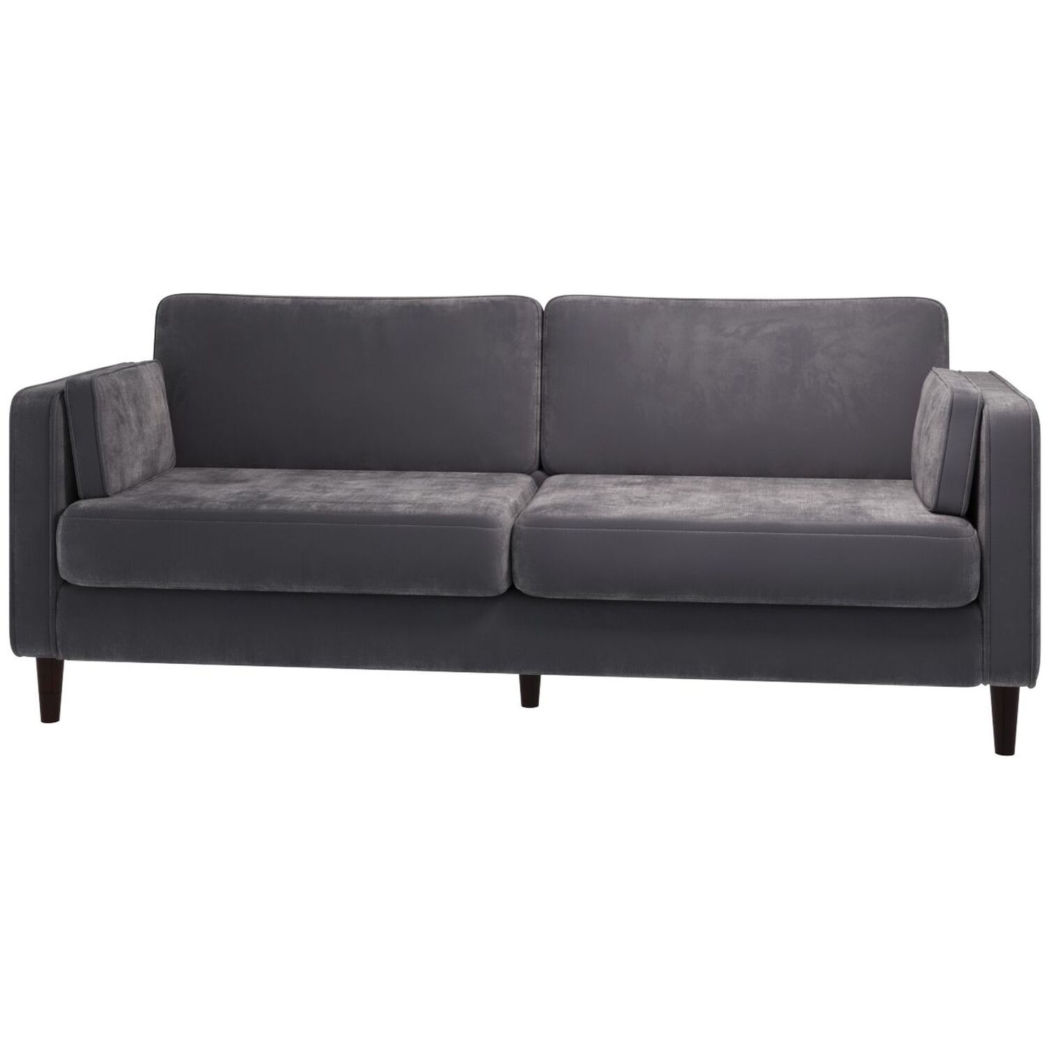 2 Seater Cushion Back Sofa - Grey